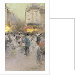 A Paris Street Scene by Luigi Loir