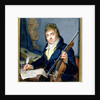 Portrait of a Composer, with his Violin and Score by Francois Elie Vincent