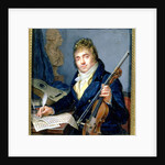 Portrait of a Composer, with his Violin and Score by Francois Elie Vincent