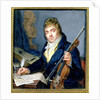 Portrait of a Composer, with his Violin and Score by Francois Elie Vincent