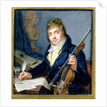 Portrait of a Composer, with his Violin and Score by Francois Elie Vincent