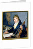 Portrait of a Composer, with his Violin and Score by Francois Elie Vincent