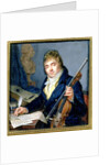 Portrait of a Composer, with his Violin and Score by Francois Elie Vincent