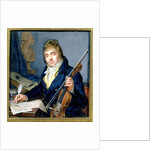 Portrait of a Composer, with his Violin and Score by Francois Elie Vincent
