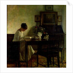 Girl Reading in an Interior by Carl Holsoe