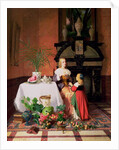 Interior with figures and fruit by David Emil Joseph de Noter