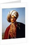 Ottoman turbanned warrior by Francois Henri Alexandre La Fond