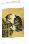 Cat with a Basket by Charles van den Eycken