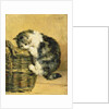 Cat with a Basket by Charles van den Eycken