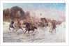 Cossacks in a winter landscape by Anton Baumgartner-Stoiloff