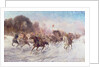 Cossacks in a winter landscape by Anton Baumgartner-Stoiloff