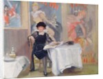 Lady at a Cafe table by Harry J. Pearson