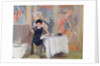 Lady at a Cafe table by Harry J. Pearson