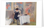 Lady at a Cafe table by Harry J. Pearson