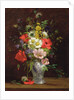 Still life with flowers in a vase, c.1866 by Louise Darru