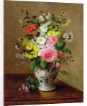 Still life with flowers in a vase, c.1866 by Louise Darru