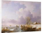 Landscape with frozen canal, 1842 by Remigius van Haanen