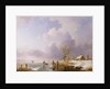 Landscape with frozen canal, 1842 by Remigius van Haanen