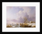 Landscape with frozen canal, 1842 by Remigius van Haanen