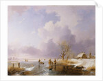Landscape with frozen canal, 1842 by Remigius van Haanen