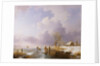 Landscape with frozen canal, 1842 by Remigius van Haanen