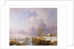 Landscape with frozen canal, 1842 by Remigius van Haanen