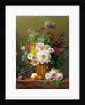 Still Life with Flowers and Fruit by Anthony Obermann