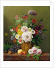 Still Life with Flowers and Fruit by Anthony Obermann