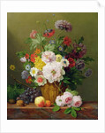 Still Life with Flowers and Fruit by Anthony Obermann