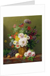 Still Life with Flowers and Fruit by Anthony Obermann