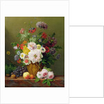 Still Life with Flowers and Fruit by Anthony Obermann