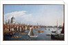 View of the River Thames with St. Paul's and Old London Bridge by William James