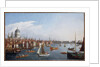 View of the River Thames with St. Paul's and Old London Bridge by William James