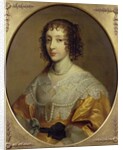 Portrait of Henrietta Maria, Queen consort of Charles I of Great Britain and Ireland by Cornelius Janssen van Ceulen
