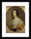 Portrait of Henrietta Maria, Queen consort of Charles I of Great Britain and Ireland by Cornelius Janssen van Ceulen