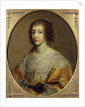 Portrait of Henrietta Maria, Queen consort of Charles I of Great Britain and Ireland by Cornelius Janssen van Ceulen