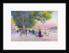 Promenade on the banks of the Seine in Paris by Jules Ernest Renoux