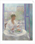 Lady Reading at an Open Window by Clementine-Helene Dufau