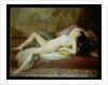 Nude lying on a chaise longue by Gustave-Henri-Eugene Delhumeau