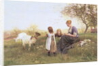Feeding the Goats, 1870 by Otto Weber