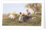 Feeding the Goats, 1870 by Otto Weber