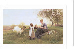 Feeding the Goats, 1870 by Otto Weber