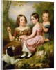 Portrait of three children, 1846 by W.R. Waters