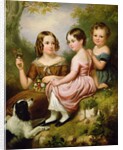 Portrait of three children, 1846 by W.R. Waters