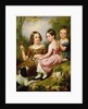 Portrait of three children, 1846 by W.R. Waters
