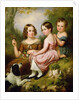 Portrait of three children, 1846 by W.R. Waters