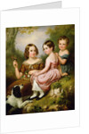 Portrait of three children, 1846 by W.R. Waters
