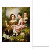 Portrait of three children, 1846 by W.R. Waters