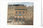The first Opera House in the Haymarket, burnt down in 1789 by William Capon