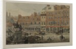 View of Charing Cross showing horse-drawn vehicles, figures and the Dublin Hotel Tavern and Coffee House, 1807 by George Shepherd